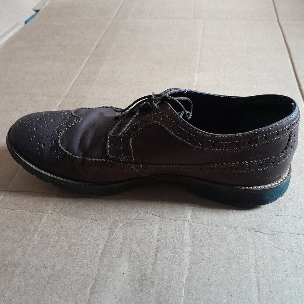 Rockport Men’s Size 11 Brown Leather Oxford Wingtip Dress Shoes - Picture 4 of 7